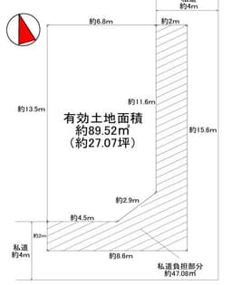 左京区一乗寺売地（古家付き）の画像